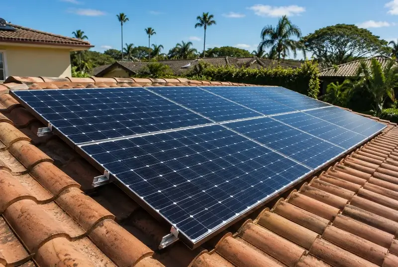 Installation de panneaux solaires à Leval